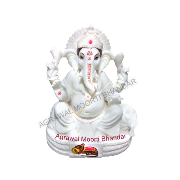 White Marble Ganesh Murti