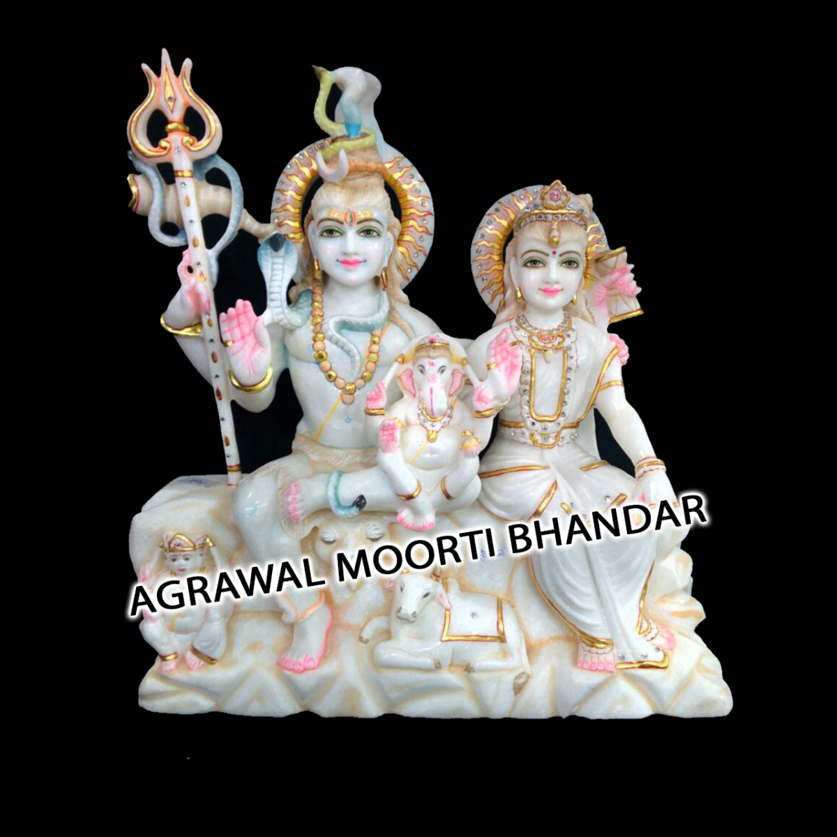 White Marble gauri Shankar Statues