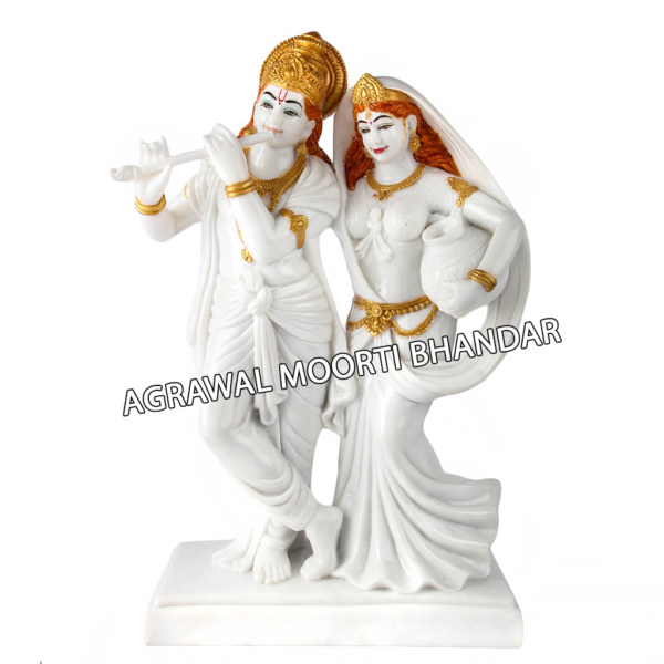 White Marble Radha Krishna Moorti