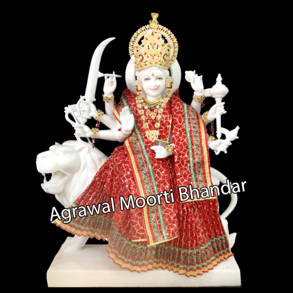 White Marble Durga Idols