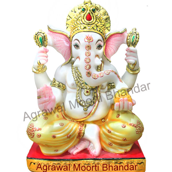 Polished Marble Ganesh Moorti (Statues)