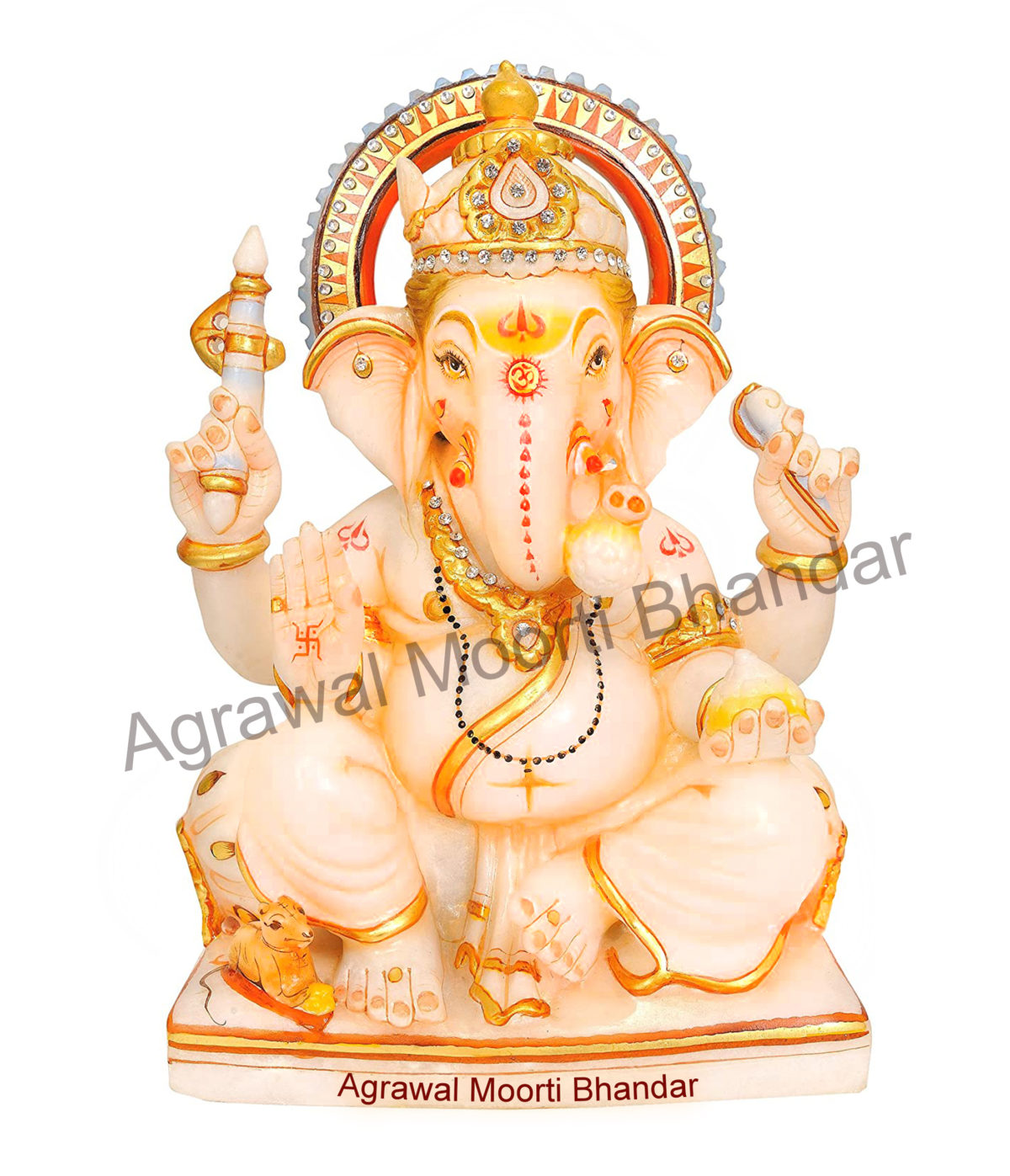 White Ganesh Marble Moorti