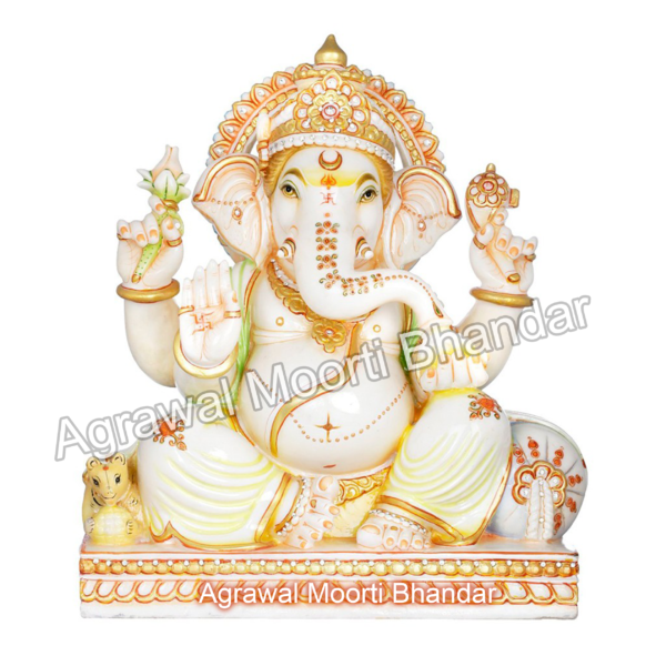 White Marble Ganesh Statue