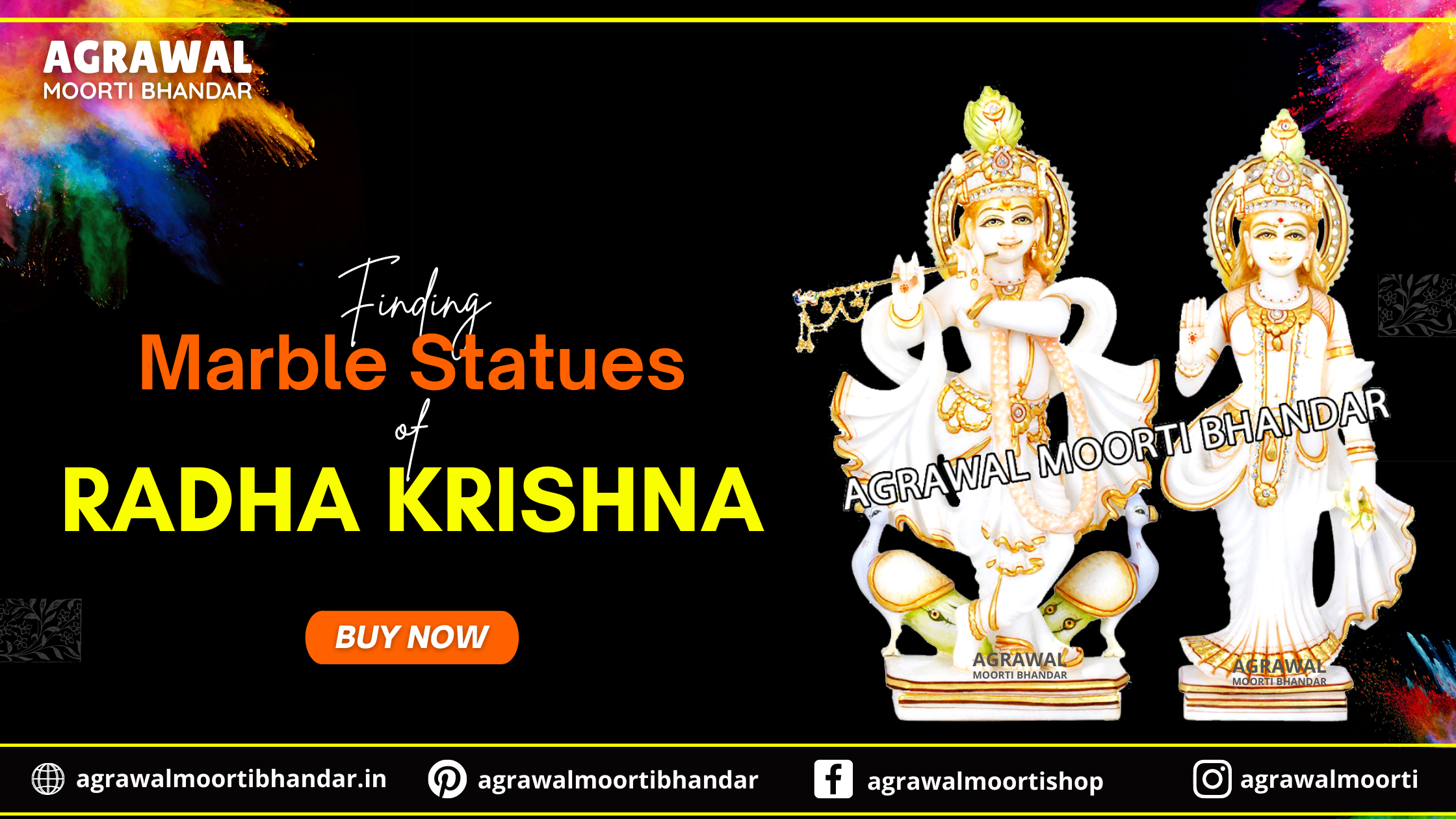 Radha Krishna Marble Statues