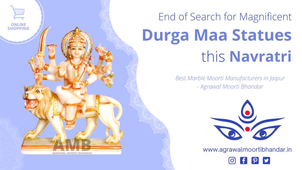 Maa Durga Marble Statues